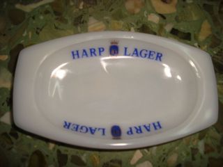 Old Vintage Small Size Porcelain Harp Lager Beer Serving Tray From England 1930