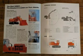 Vintage Hitachi Construction Machinery UH801 Hydraulic Excavator Japan Brochure 3