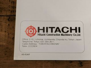 Vintage Hitachi Construction Machinery UH801 Hydraulic Excavator Japan Brochure 5