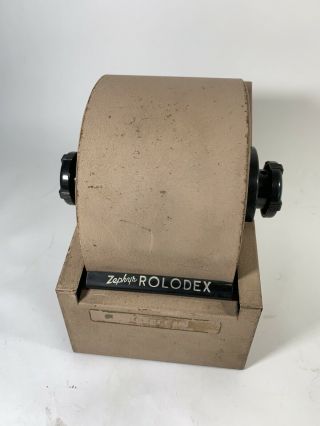 Vintage Rolodex Zephyr Model 1753 American Corp W.  Inserts.  Retro Vtg