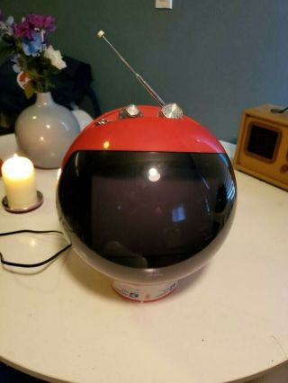 Jvc Videosphere Red But No Base Mod Space Vintage Tv
