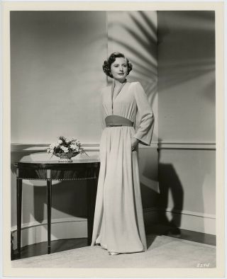 Vintage 1948 Barbara Stanwyck Fashion Photograph Irene Designed Lounging Robe