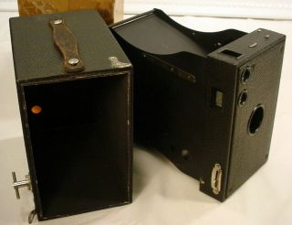 Antique 1917 Eastman Kodak Brownie Camera No.  2C Black Box In Orig Box 5