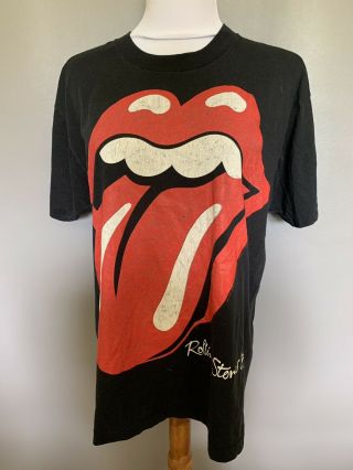 Vintage Rolling Stones 1989 North American Concert Tour T - Shirt Size Large L