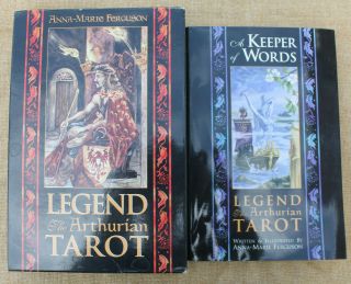 Vtg Legend Of The Arthurian Tarot Anna Marie Ferguson Book And Deck Set Layout