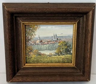 Vintage Small Framed Oil Painting Signed G 