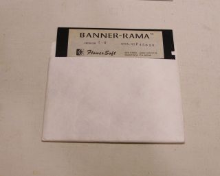Very Rare Banner - Rama For Apple Ii Plus,  Apple Iie,  Apple Iic,  And Apple Iigs