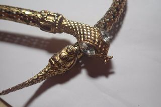 Vintage Snake Serpent Hollow Necklace Gold Colour