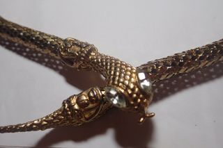 Vintage Snake Serpent Hollow Necklace Gold Colour 3