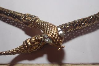 Vintage Snake Serpent Hollow Necklace Gold Colour 4