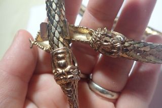 Vintage Snake Serpent Hollow Necklace Gold Colour 5