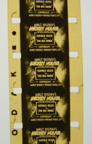 Vtg 16mm FILM Walt Disney MICKEY MOUSE CARTOON 