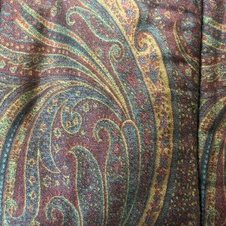 Ralph Lauren Queen Comforter & Bedskirt Great Barrington Paisley Brown/teal Vtg