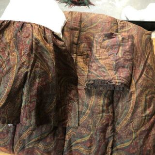 RALPH LAUREN Queen Comforter & Bedskirt GREAT BARRINGTON PAISLEY Brown/Teal VTG 2