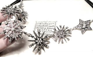 Statement Jewellery Art Deco Vintage Rhinestone Shining Star Necklace
