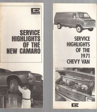 8 Vintage 1970 Chevrolet Chevy Parts Service Booklets Camaro Chevelle Vega Vans