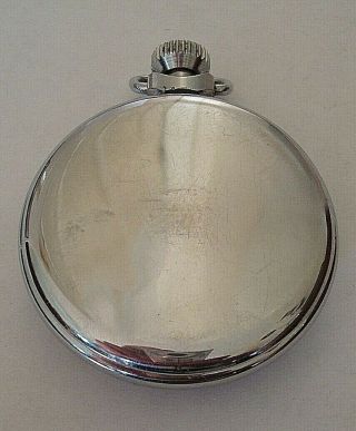 VINTAGE GOOD 1950 ' S CHROME PLATED INGERSOLL ENGLISH MADE POCKET WATCH 5