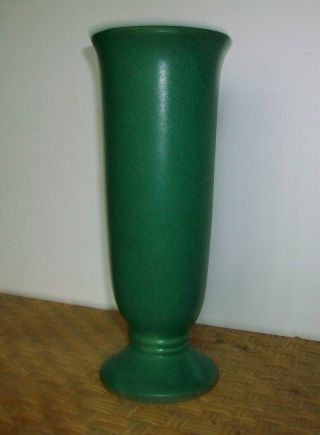 Vintage Mccoy Matte Green American Arts And Crafts Pottery Vase 9 " No Res