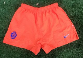 Vintage Nike Premier Knvb Orange Soccer Shorts Lined Size Xl Royal Netherlands