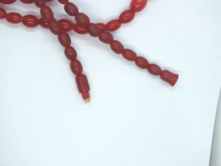 Vintage Bakelite cherry amber bead necklace. 3