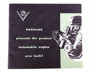 Vtg 1949 Cadillac V8 Engine Car Dealer Advertising Sales Brochure