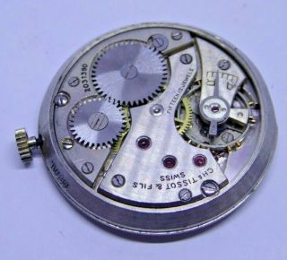 Gent ' s Vintage TISSOT Hand Winding Mechanical Wristwatch Movement 2