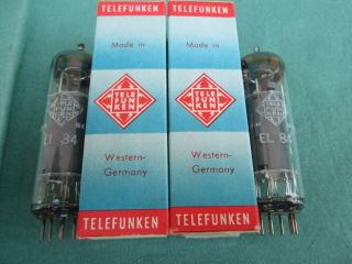 A Pair Nos Telefunken 6bq5 (el84) Tube,  Made In Western Germany