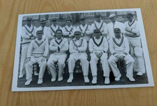 Vintage 1937 Gloucestershire County Cricket Club Team Postcard