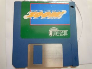 Vintage 1988 Zoom Game - Discovery Software 3.  5 " Diskette - Amiga 500/1000/2000