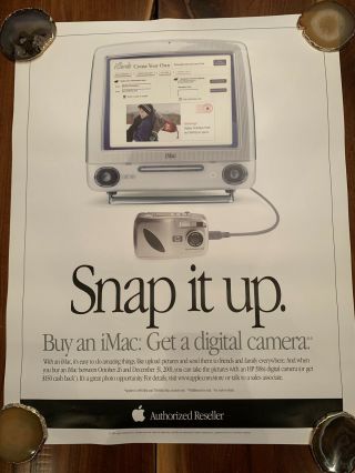 Apple Imac G3 “snap It Up” Poster 28” X 22”
