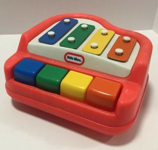 Vintage Little Tikes Tap A Tune Piano Red Musical Baby Toddler Xylophone Toy /a8