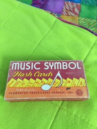 Vintage 1945 Music Symbol Flash Cards Game