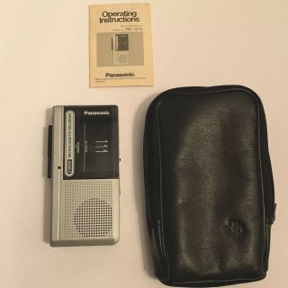 Vintage Panasonic Microcassette Recorder Rn - 107a 2 Speed W/ Case Instructions