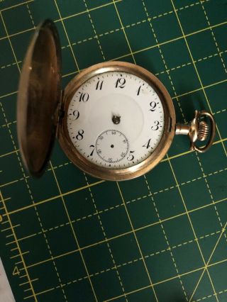 Vintage Illinois Watch Case Co Pocket Watch Spares Or Repairs 2