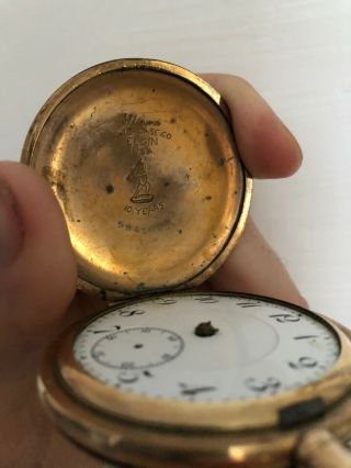 Vintage Illinois Watch Case Co Pocket Watch Spares Or Repairs 3