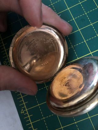 Vintage Illinois Watch Case Co Pocket Watch Spares Or Repairs 4