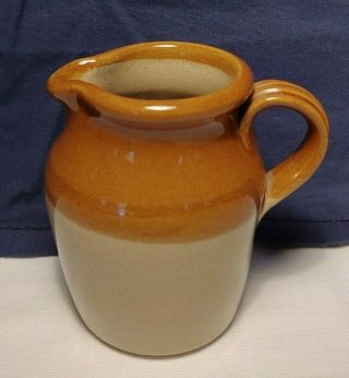 Vintage Pearsons Of Chesterfield England - - 4.  5 " 1 Pt Brown Creamer / Pitcher