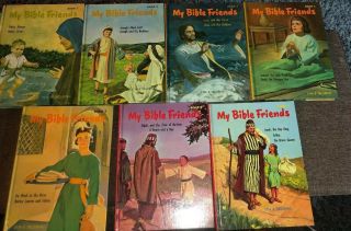 Vintage My Bible Friends Hardcover By Etta Degering 1st Ed –1960s Vol 1 - 7 B001