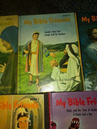 Vintage My Bible Friends Hardcover By Etta Degering 1st Ed –1960s Vol 1 - 7 B001 3