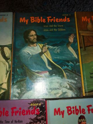 Vintage My Bible Friends Hardcover By Etta Degering 1st Ed –1960s Vol 1 - 7 B001 4