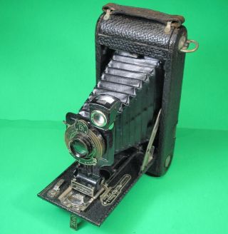 Vintage Kodak No.  1a Autographic Junior Folding Camera W/ Bausch & Lomb F/4 Lens