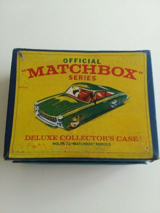 Vintage 1968 Official Matchbox Lesney 72 Car Deluxe Collector 