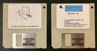 Mac 128k - 512k Boot / Diagnostics 2 Disk Set / Macintosh Classic Computers