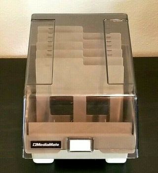 Vintage Mediamate 5.  25 Floppy Disk Storage Box Holder Case Blank Media Disketts