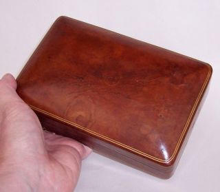 Vintage Italian Brown Leather Gilt Tooled Box Cigar/cigarette/trinket