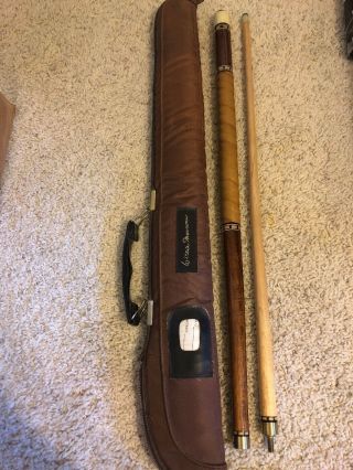 Vintage Pool Cue With Willie Mosconi Soft Case
