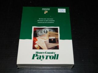 Nos Vtg Parsons Technology Money Counts Payroll Computer Pc Business Software