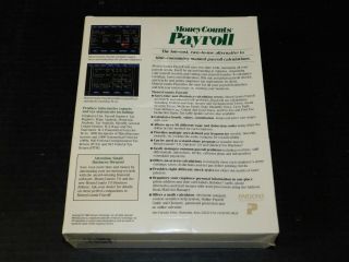 NOS Vtg Parsons Technology Money Counts Payroll Computer PC Business Software 2