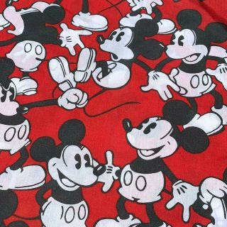 Disney 25x30 Red Mickey Mouse Vintage 90s Made In USA Standard Pillow Cases Set 4