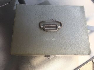 Vintage Metal File Storage Box Hamilton Metal Excelsior Lock 10x12.  5x9 3